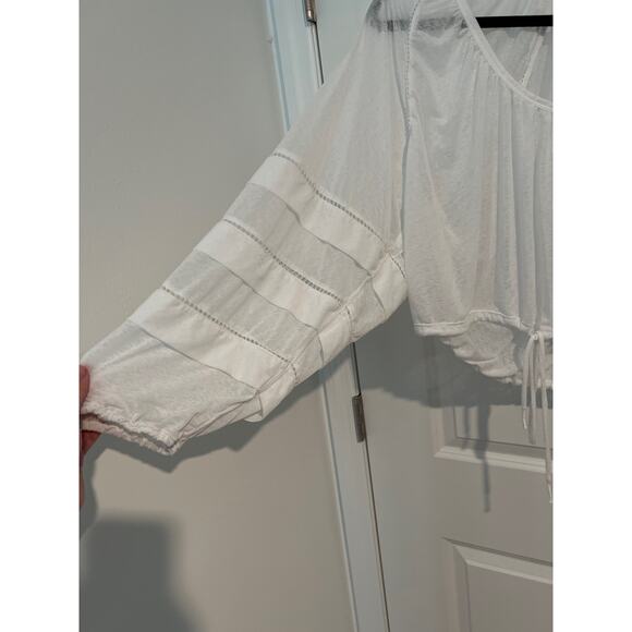 Free People White Sheer Blouse - Picture 3 of 6